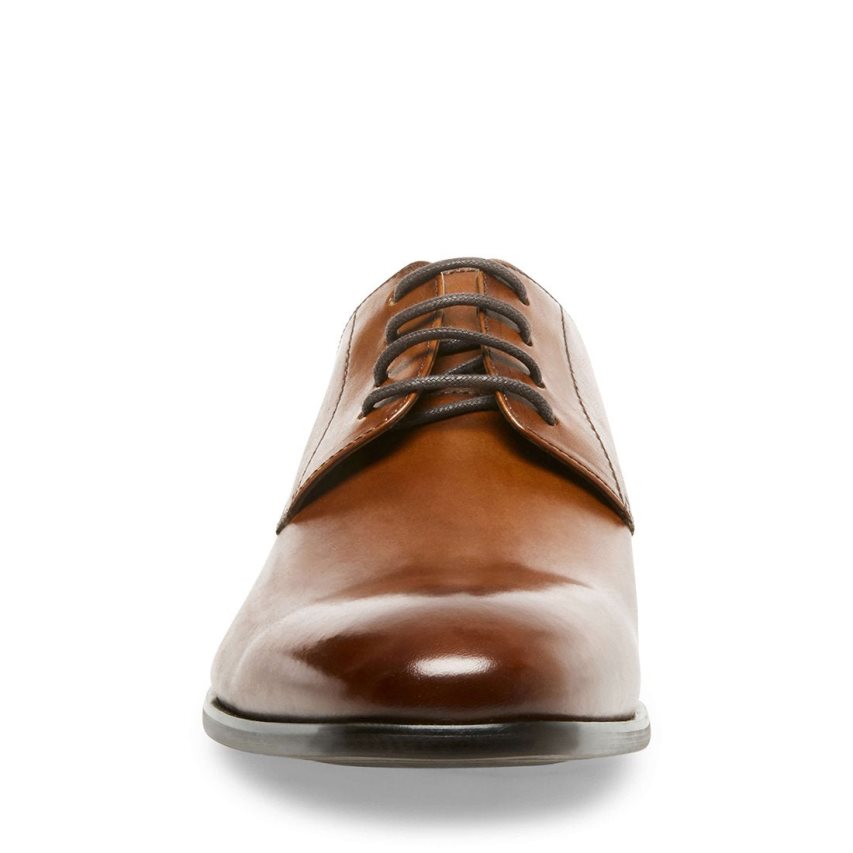 Brown Steve Madden Prey Leather Men's Derby Shoes | PH 8251JCK